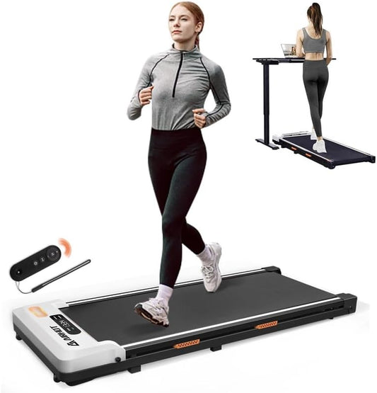 under Desk Treadmill, Walking Pad 2 in 1 for Walking and Jogging, Portable Walking Treadmill with Remote Control Lanyard for Home/Office, 2.5HP Low-Noise Desk Treadmill in LED Display