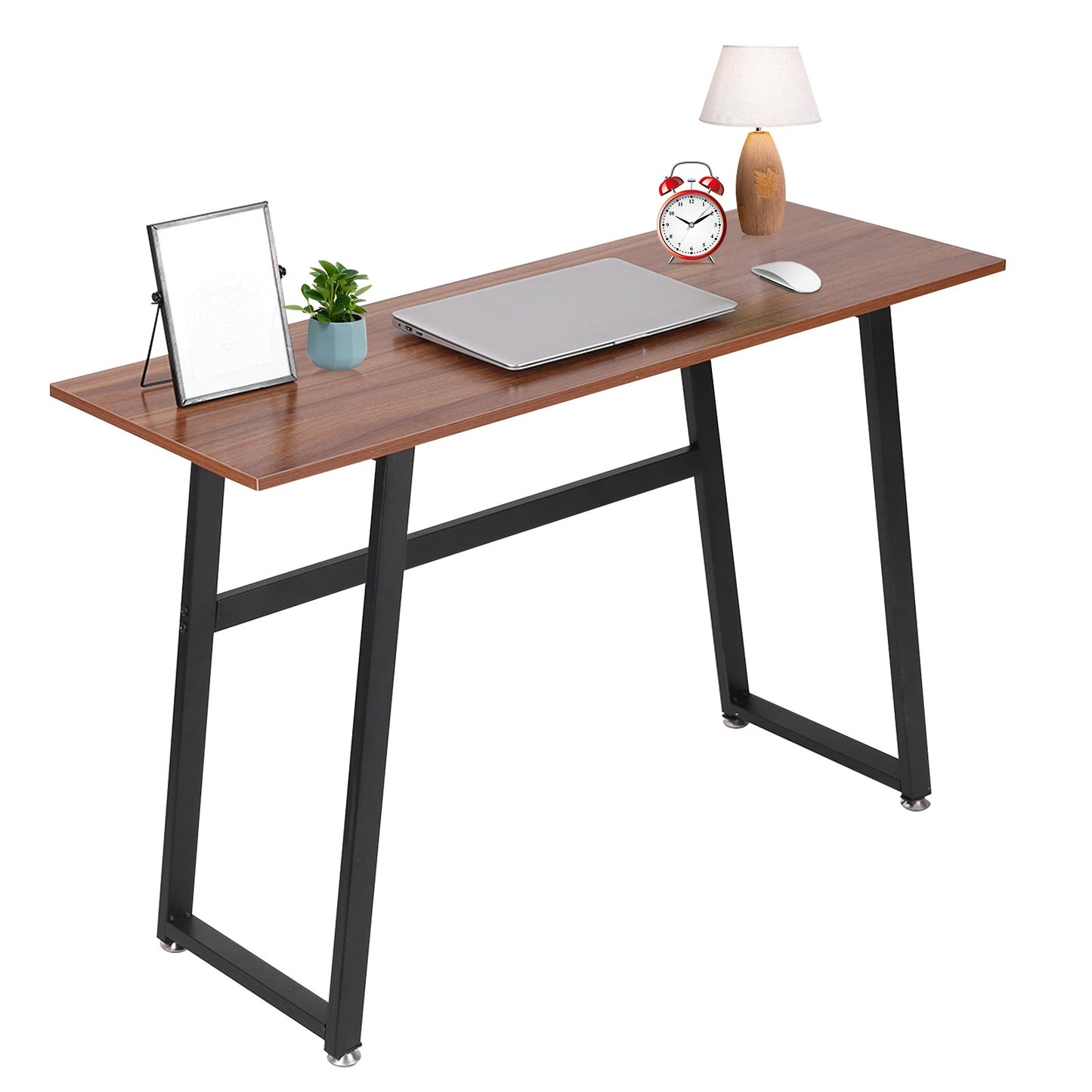 Modern Computer Desk Wood And Metal Writing Desk Home Office Study Table