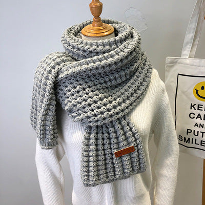 Women's Simple Thick Warm Woolen Scarf