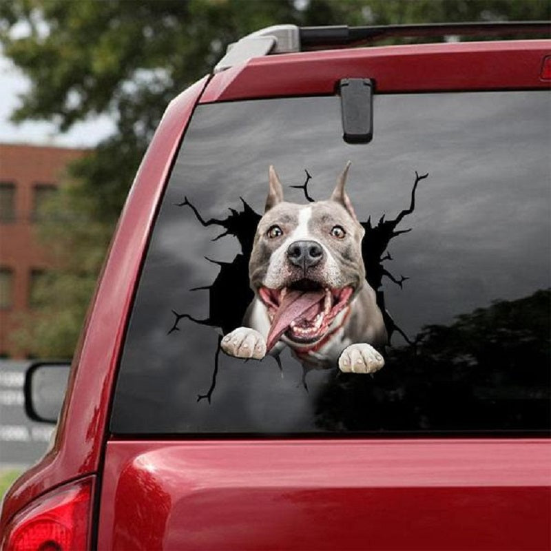 Animal Wall All Kinds Puppy Creative Broken Hole Car Window Electrostatic Stickers