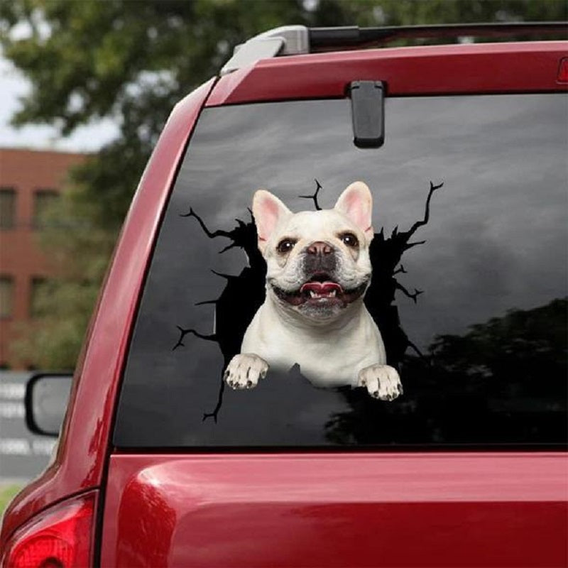 Animal Wall All Kinds Puppy Creative Broken Hole Car Window Electrostatic Stickers