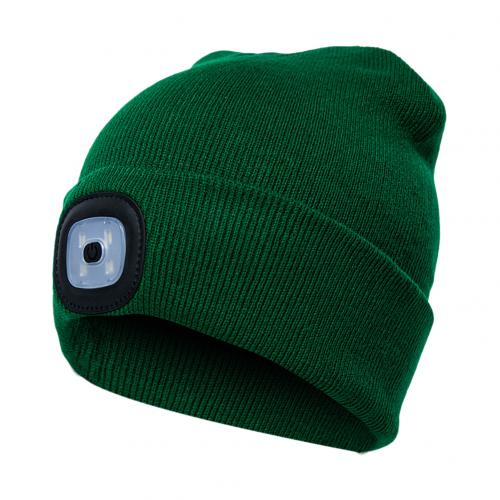 Button Cell Type Knitted Hat With Light Glowing