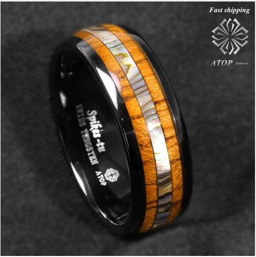 Black tungsten carbide ring
