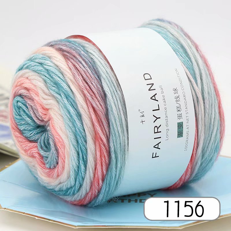 Gradient Cotton Thread Rainbow Hand Woven