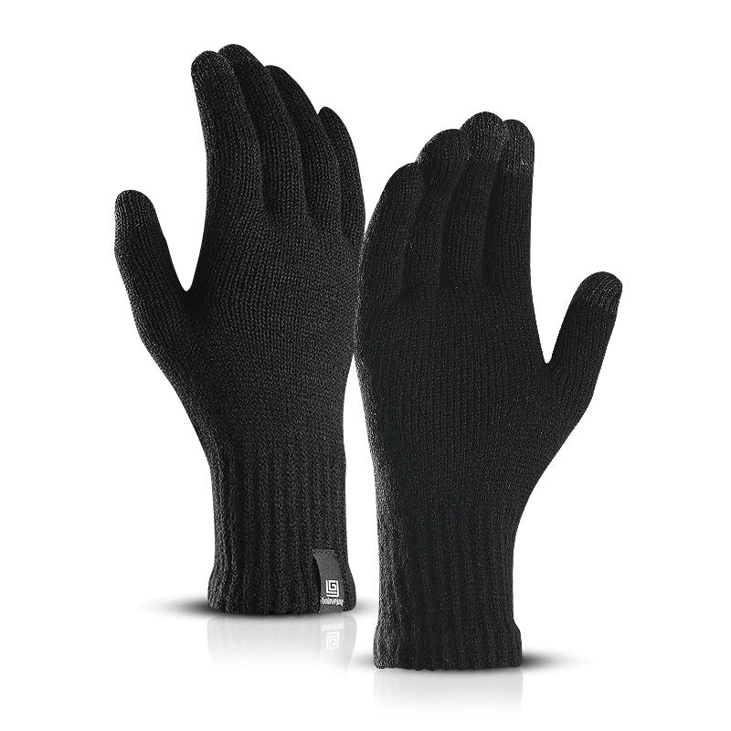 Outdoor cycling skiing warmth and velvet touch-screen finger fishing gloves