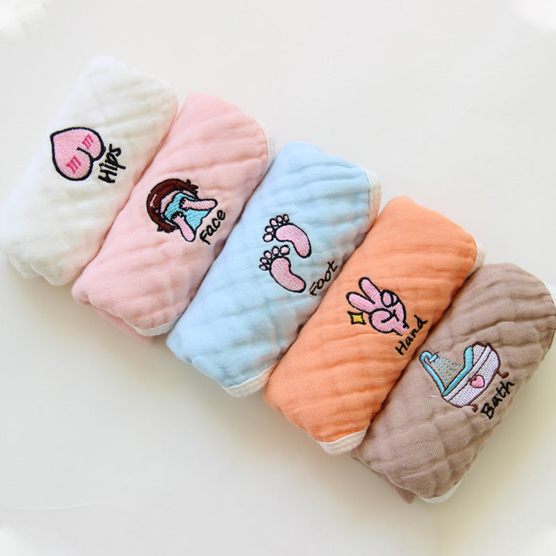 Children's Towel Embroidery Baby Saliva Towel