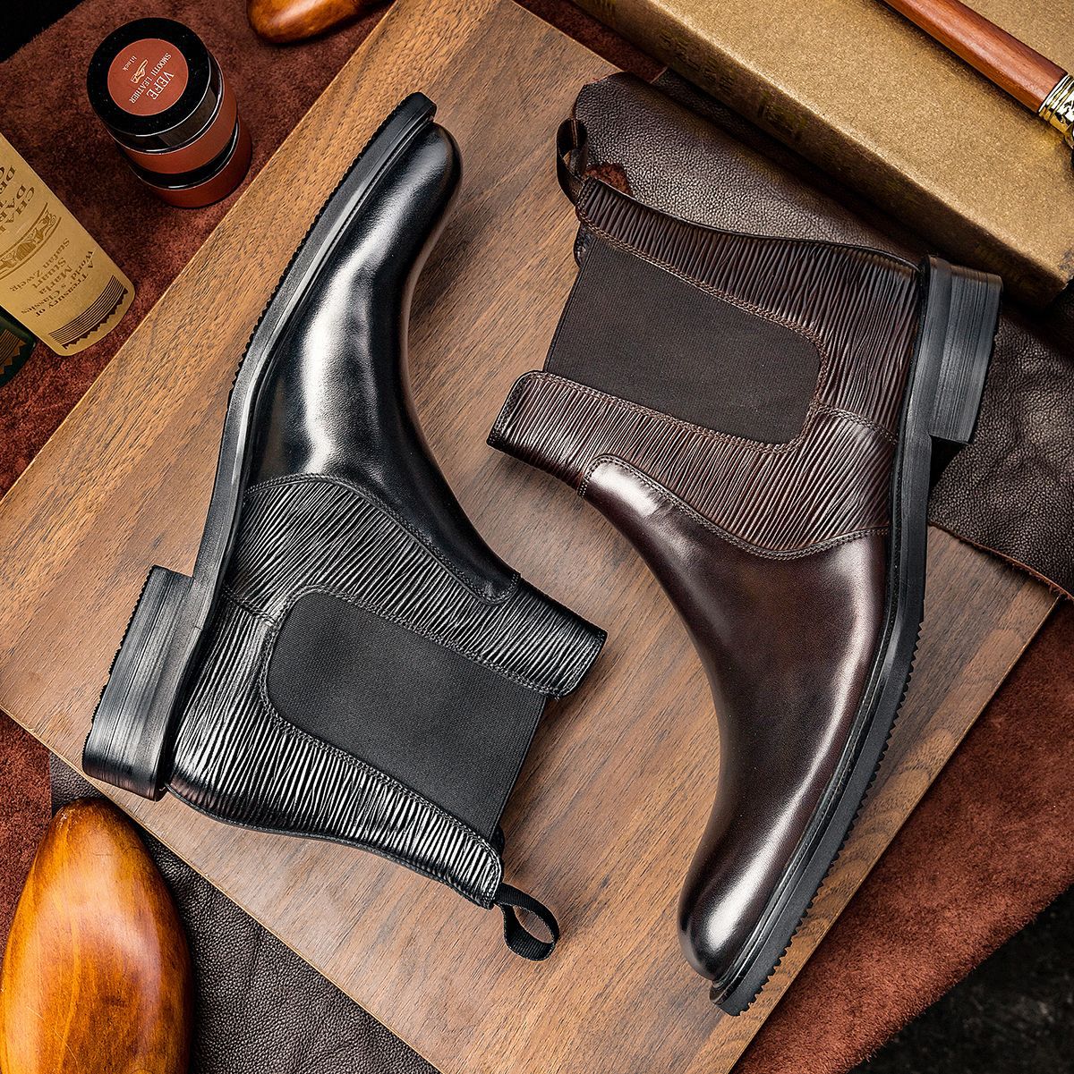 The Atmosphere Delicate Leather Boots Men