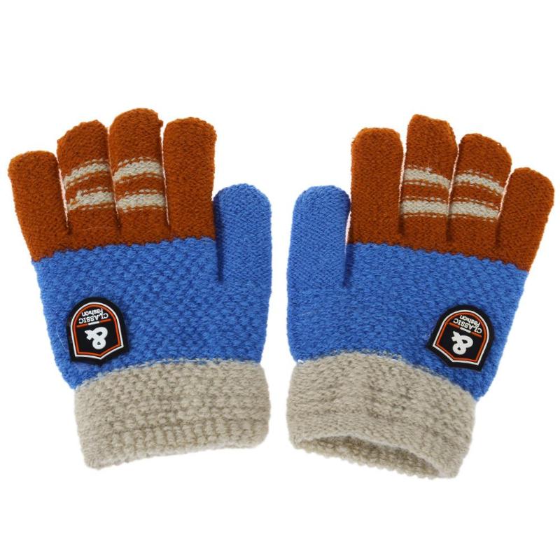 Winter Kids Warm Baby Boys Cartoon Gloves