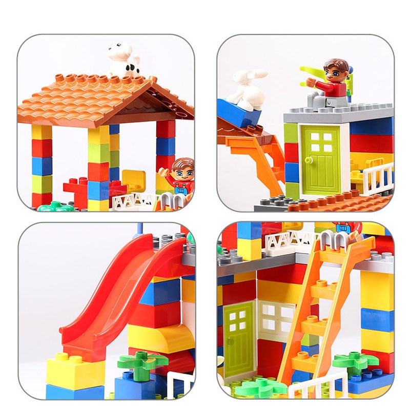 Puzzle assembling building block toys