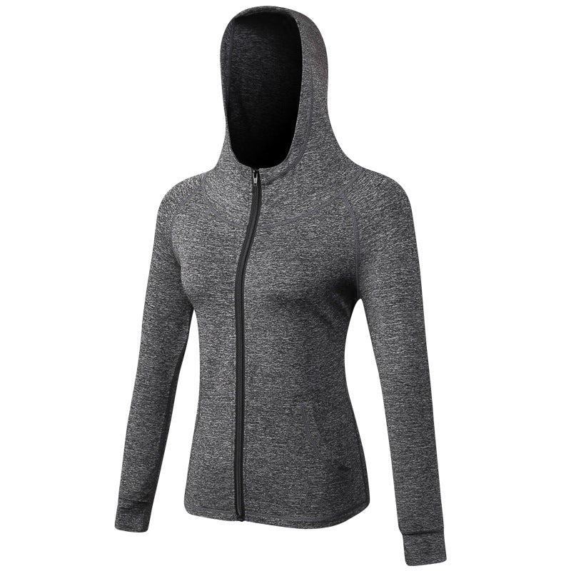 Women's zipper hooded jacket