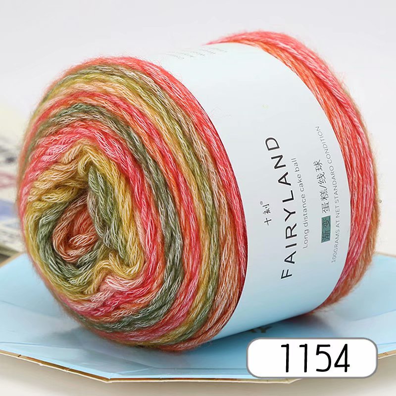 Gradient Cotton Thread Rainbow Hand Woven