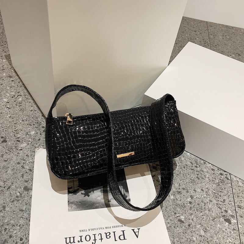 Crocodile Pattern Cute Small PU Leather Shoulder Side Bags For Women 2022 Hit Summer Simple Handbags And Purses Female Totes