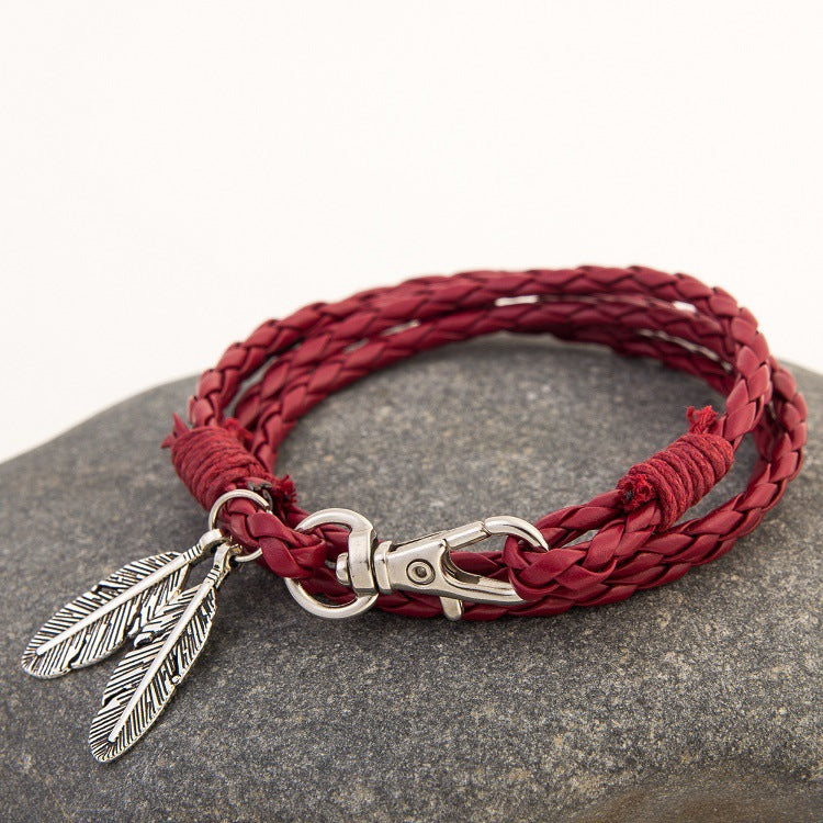 Fashion Jewelry Leather Charm Friendship Bracelets & Bangles