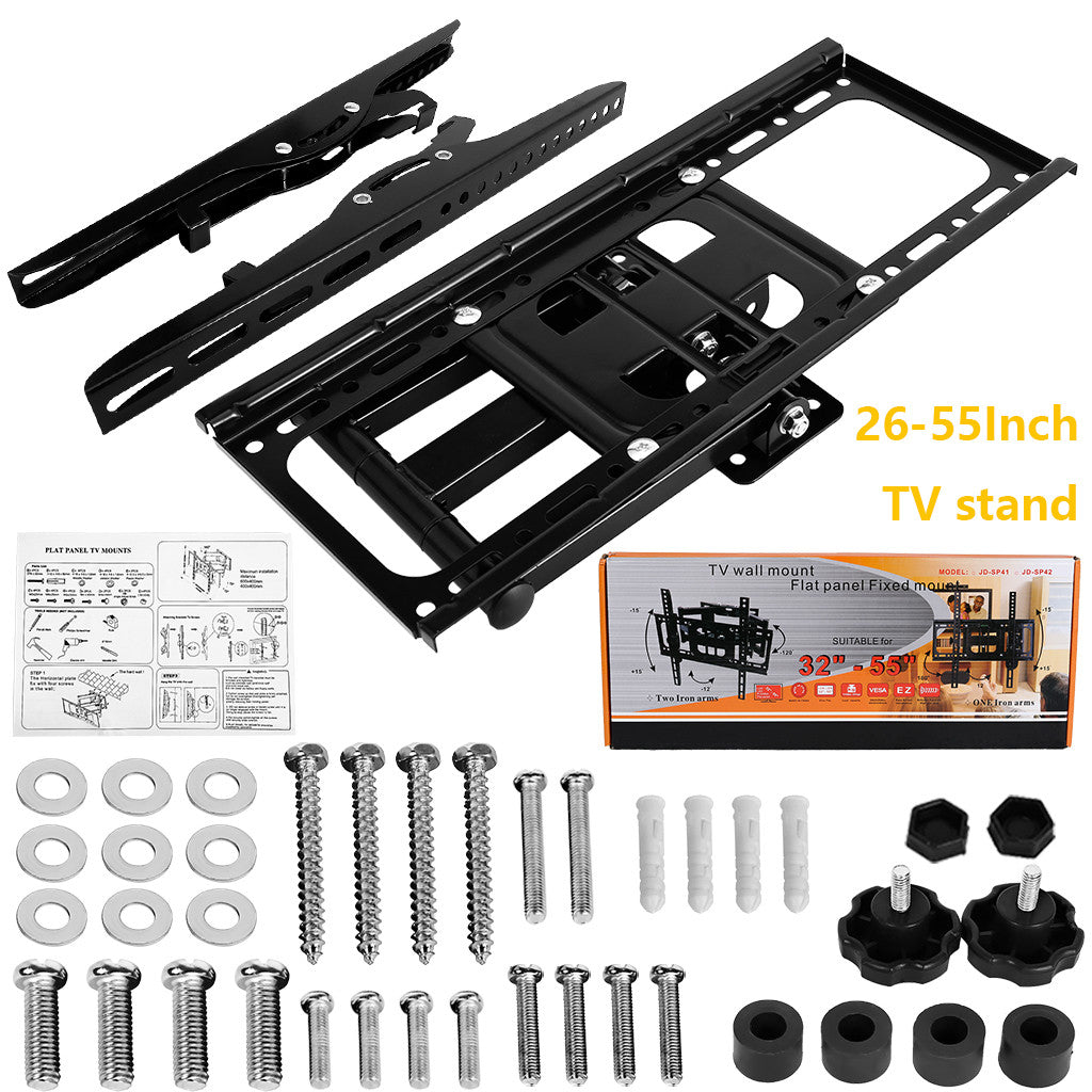 TV Mount Full Motion For 26-55 Inch LED LCD Flat Screen TV Perfect Center Design