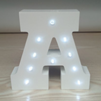 White light 15cm wooden English LED letter light