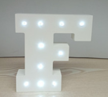 White light 15cm wooden English LED letter light