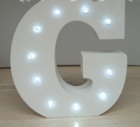 White light 15cm wooden English LED letter light