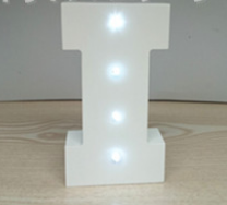 White light 15cm wooden English LED letter light