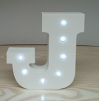 White light 15cm wooden English LED letter light