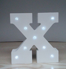 White light 15cm wooden English LED letter light