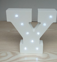 White light 15cm wooden English LED letter light