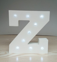 White light 15cm wooden English LED letter light