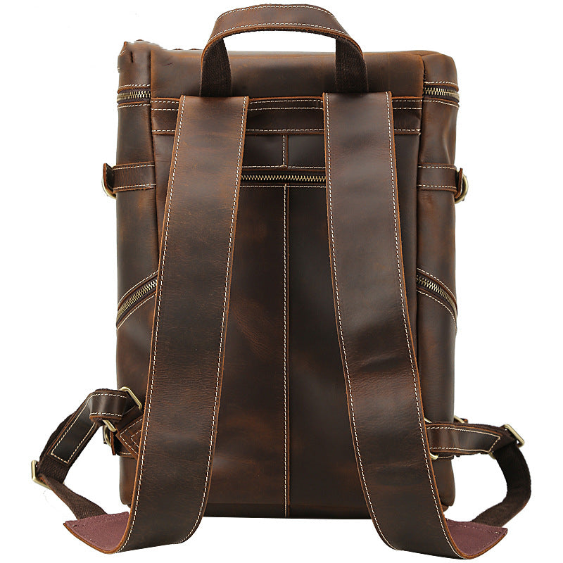 Leather backpack