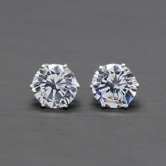 Round AAA zircon earrings