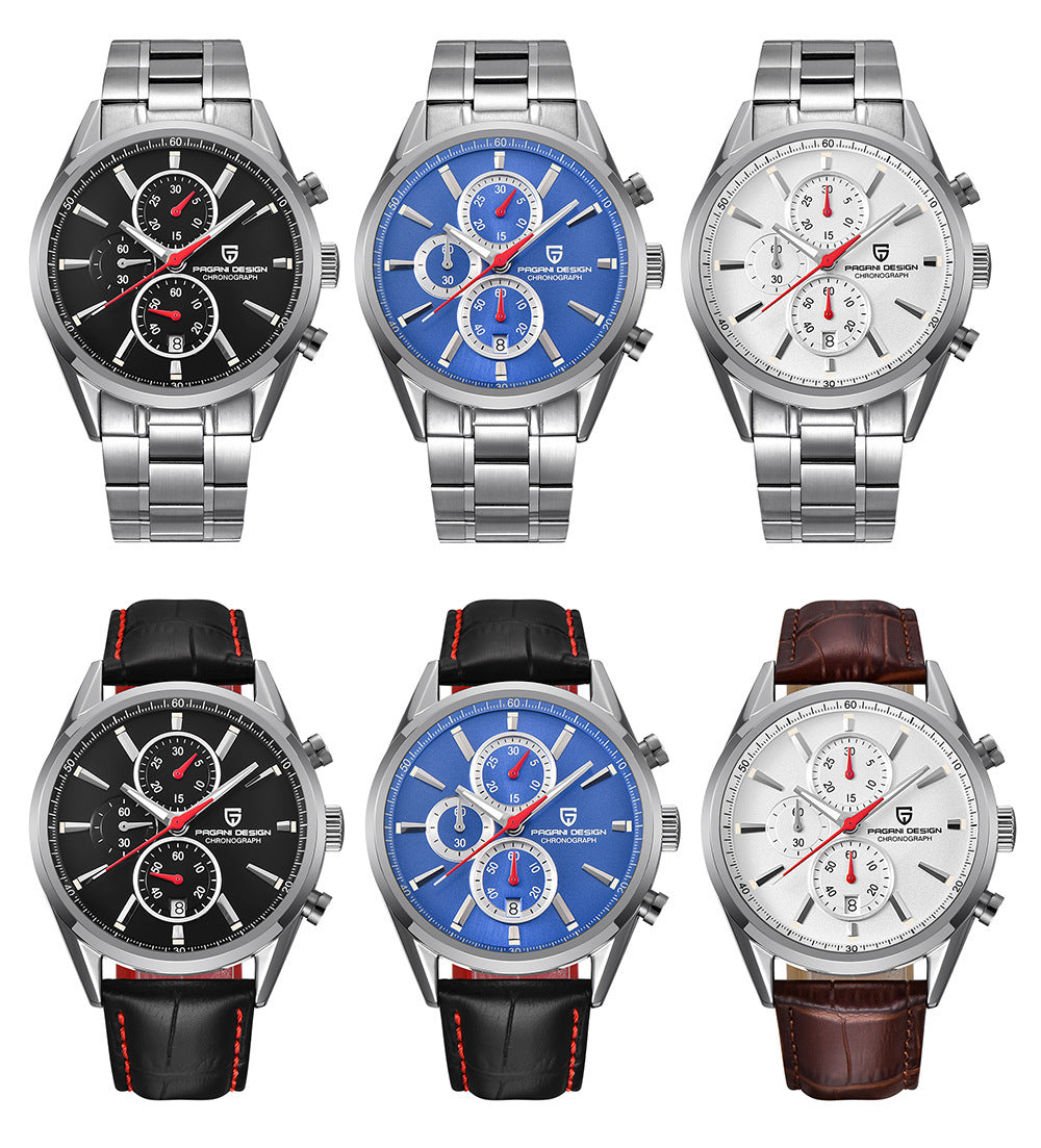 Stainless steel casual waterproof quartz men's watch