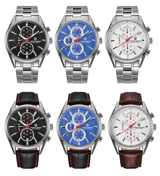 Stainless steel casual waterproof quartz men's watch