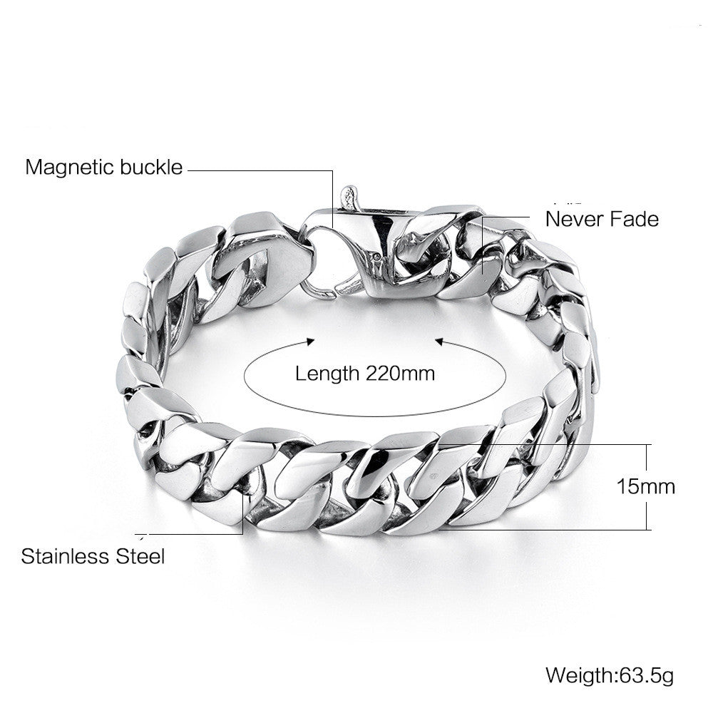 European And American Tide Titanium Steel Casting Bracelet