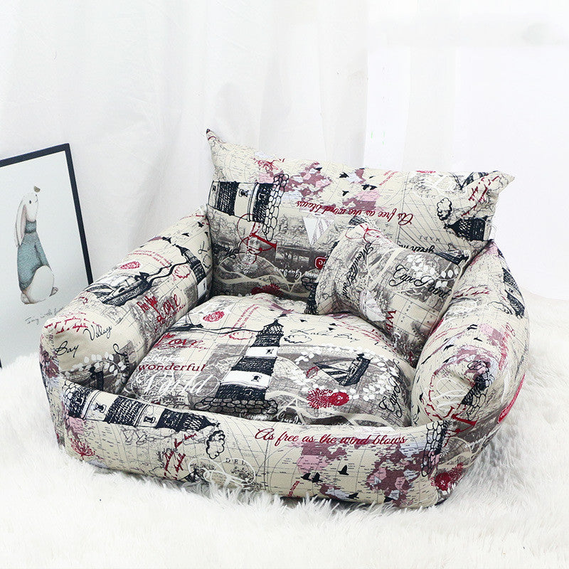 Pet Supplies Autumn And Winter Sofa Pet Nest Canvas