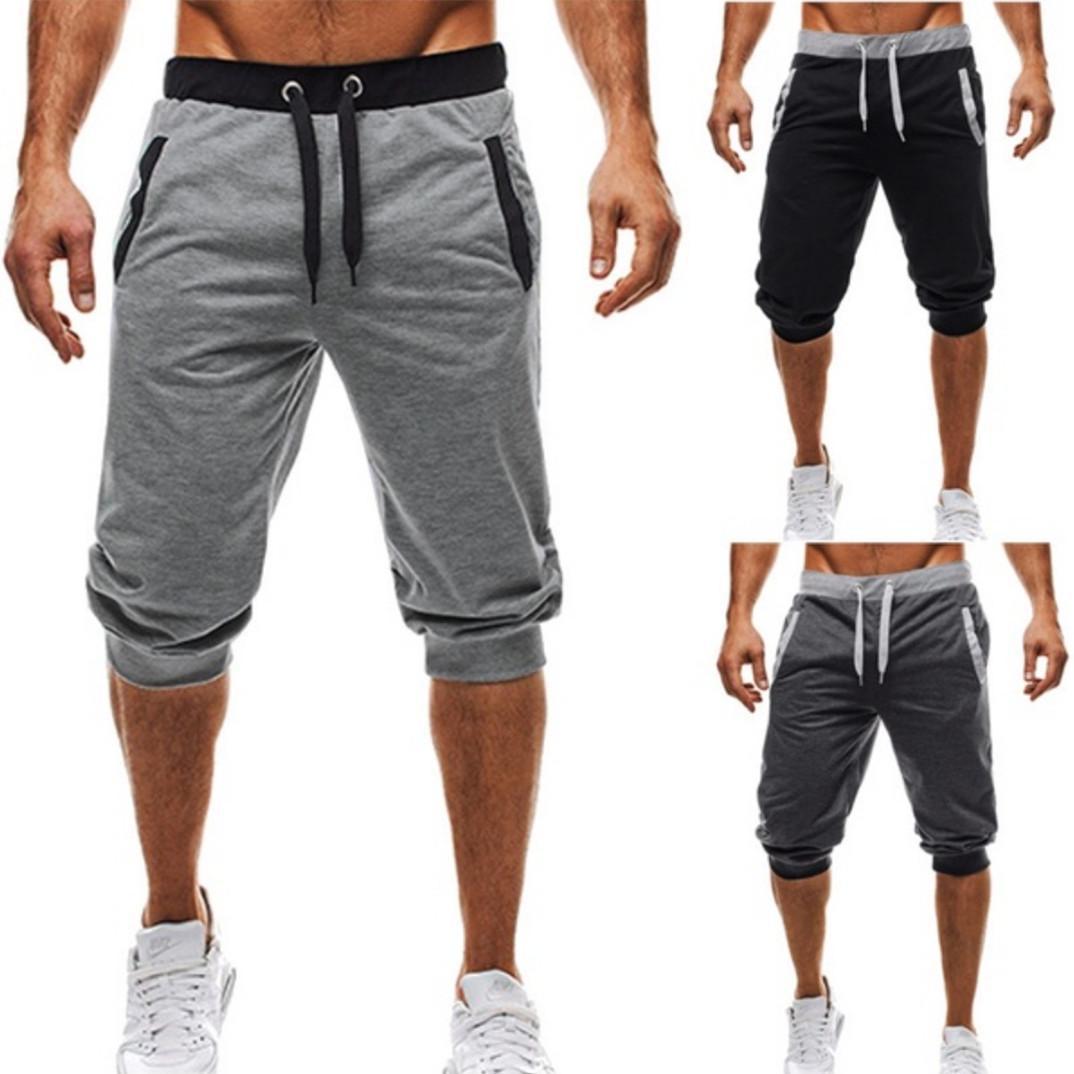 Drawstring Loose-Cuffed Five-Quarter Pants