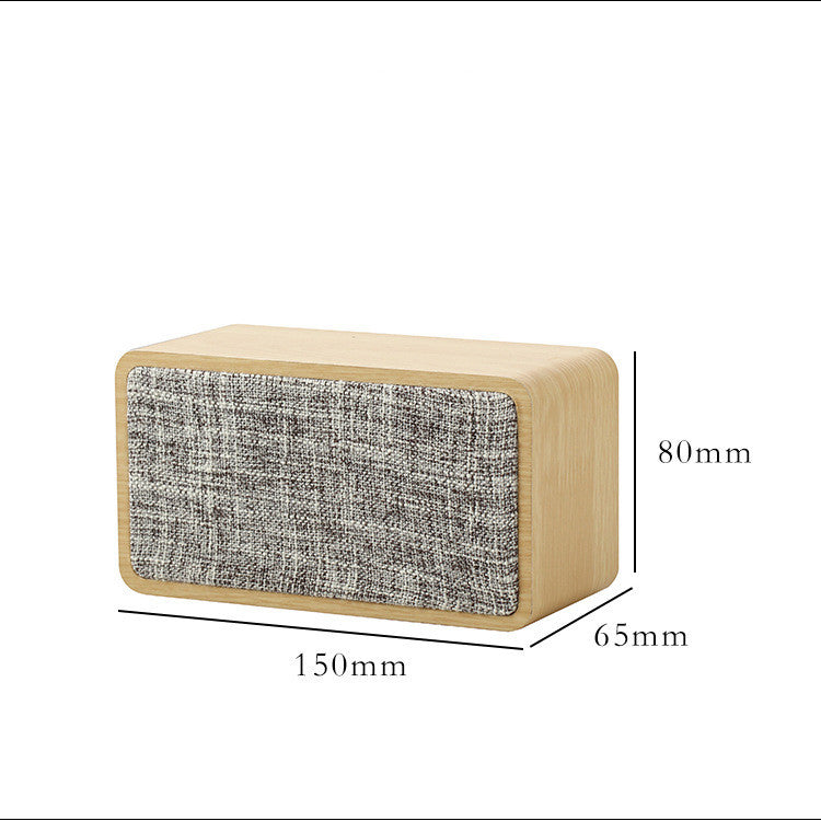 Wooden Fabric Bluetooth Speaker Retro Card Desktop Collection Audio