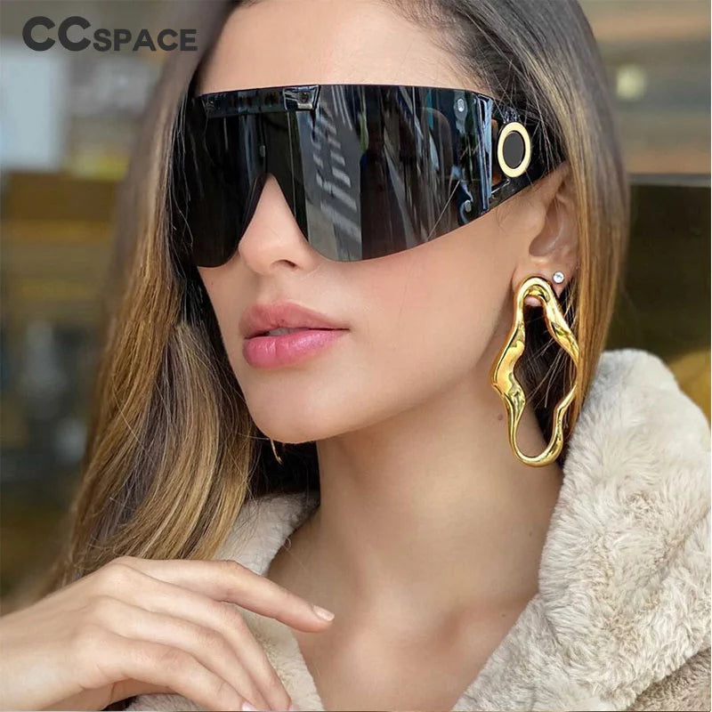 Oversized Luxury Goggle Sunglasses Men Women Fashion Shades UV400 Vintage Glasses