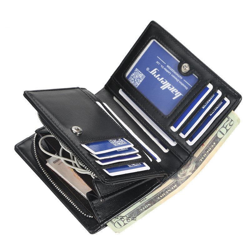 Vertical Multi-card Position Snap Coin Purse