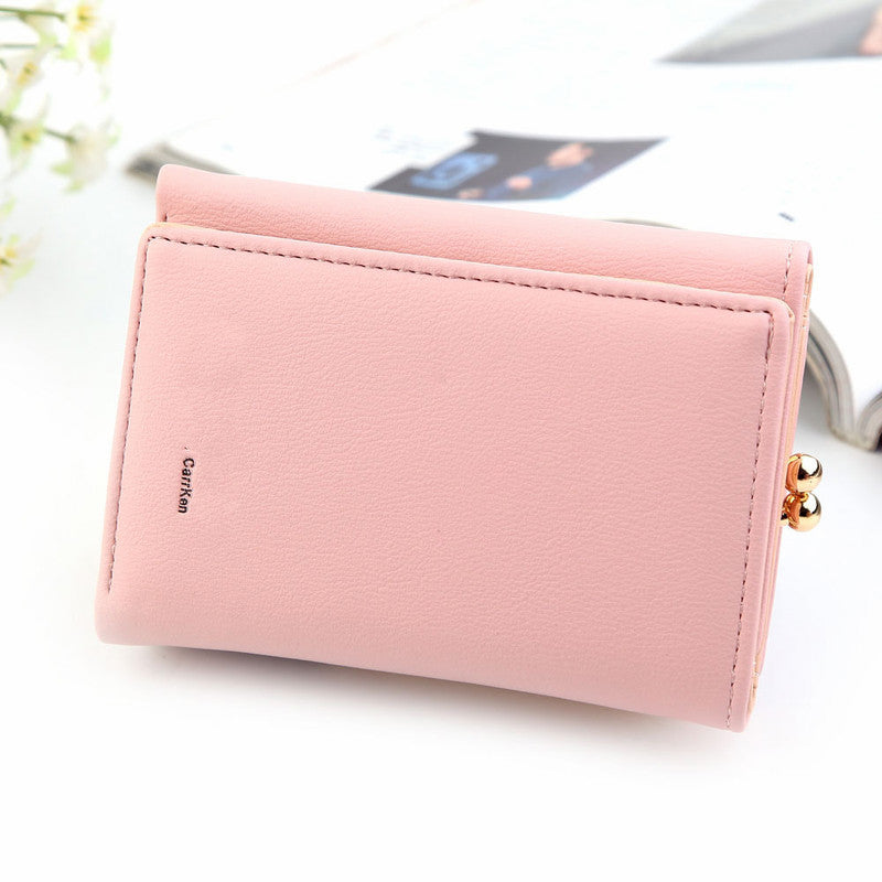 Y Purses Small Fold PU Leather Female Coin Purse Cchris