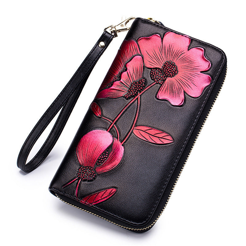 Factory Direct Purses Female Long Leather Zipper Money