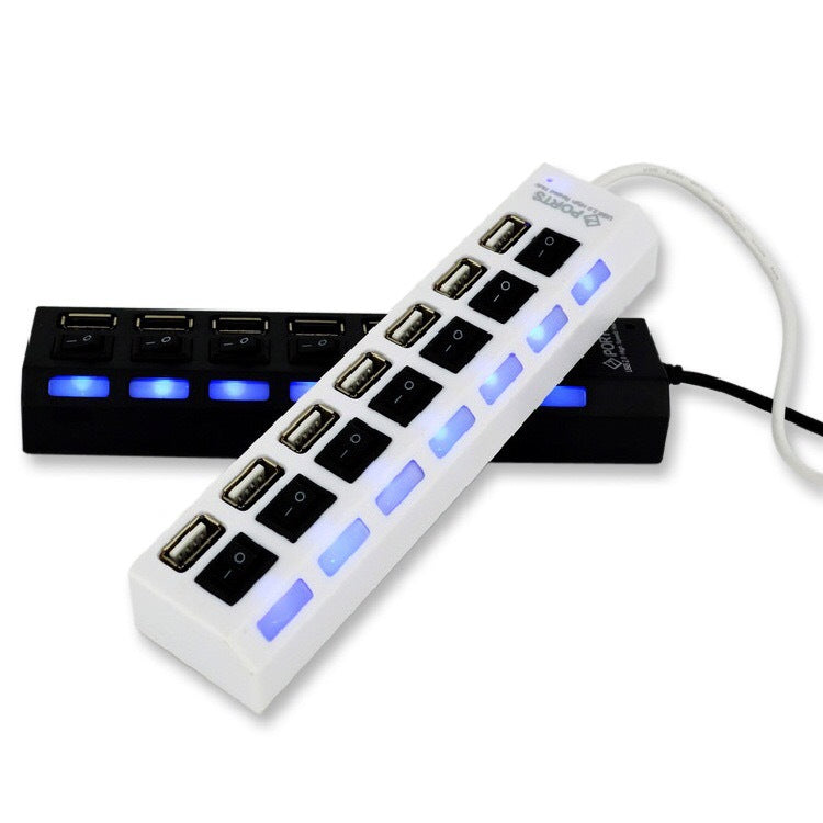 7-Port Usb2.0 With Independent Switch Hub 7-Bit Expansion Splitter 7-Hole Usb Hub Usb Hub 7-Port