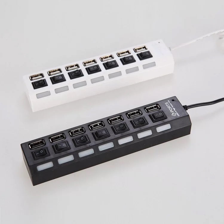 7-Port Usb2.0 With Independent Switch Hub 7-Bit Expansion Splitter 7-Hole Usb Hub Usb Hub 7-Port