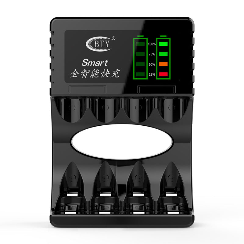 BTY-704A3 New Four-Slot Battery Intelligent Fast Charger No. 5, No. 7 AAA,AA Battery Charger