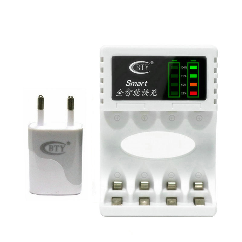 BTY-704A3 New Four-Slot Battery Intelligent Fast Charger No. 5, No. 7 AAA,AA Battery Charger