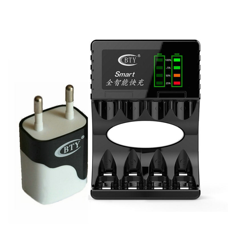 BTY-704A3 New Four-Slot Battery Intelligent Fast Charger No. 5, No. 7 AAA,AA Battery Charger