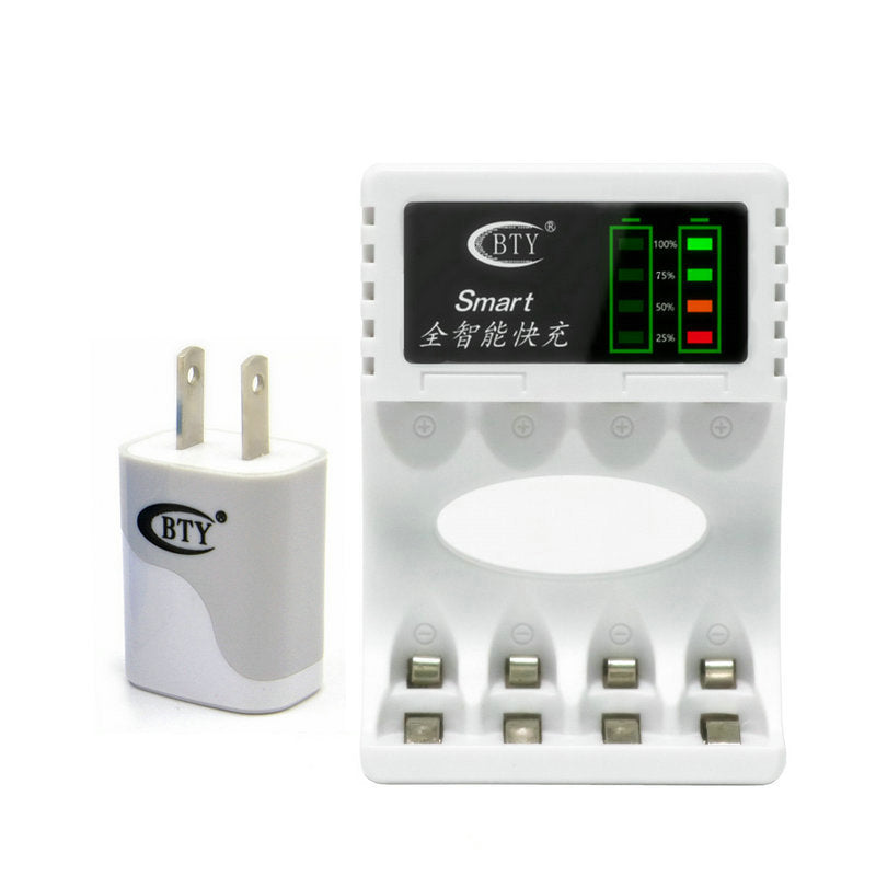 BTY-704A3 New Four-Slot Battery Intelligent Fast Charger No. 5, No. 7 AAA,AA Battery Charger