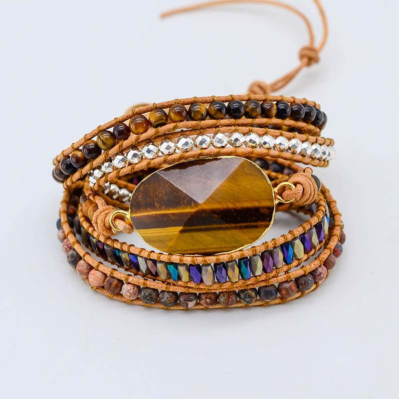 Boho Vintage Tiger Eye Bracelet