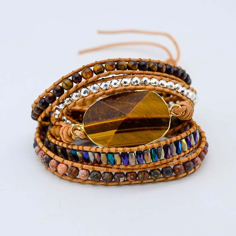 Boho Vintage Tiger Eye Bracelet