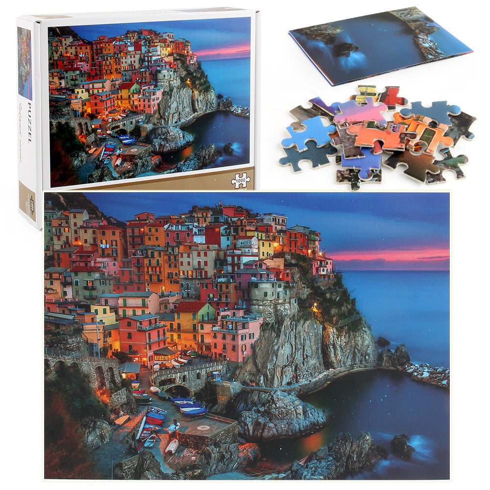 Paper Puzzle Island Villa Can Be Set Jigsaw Puzzle
