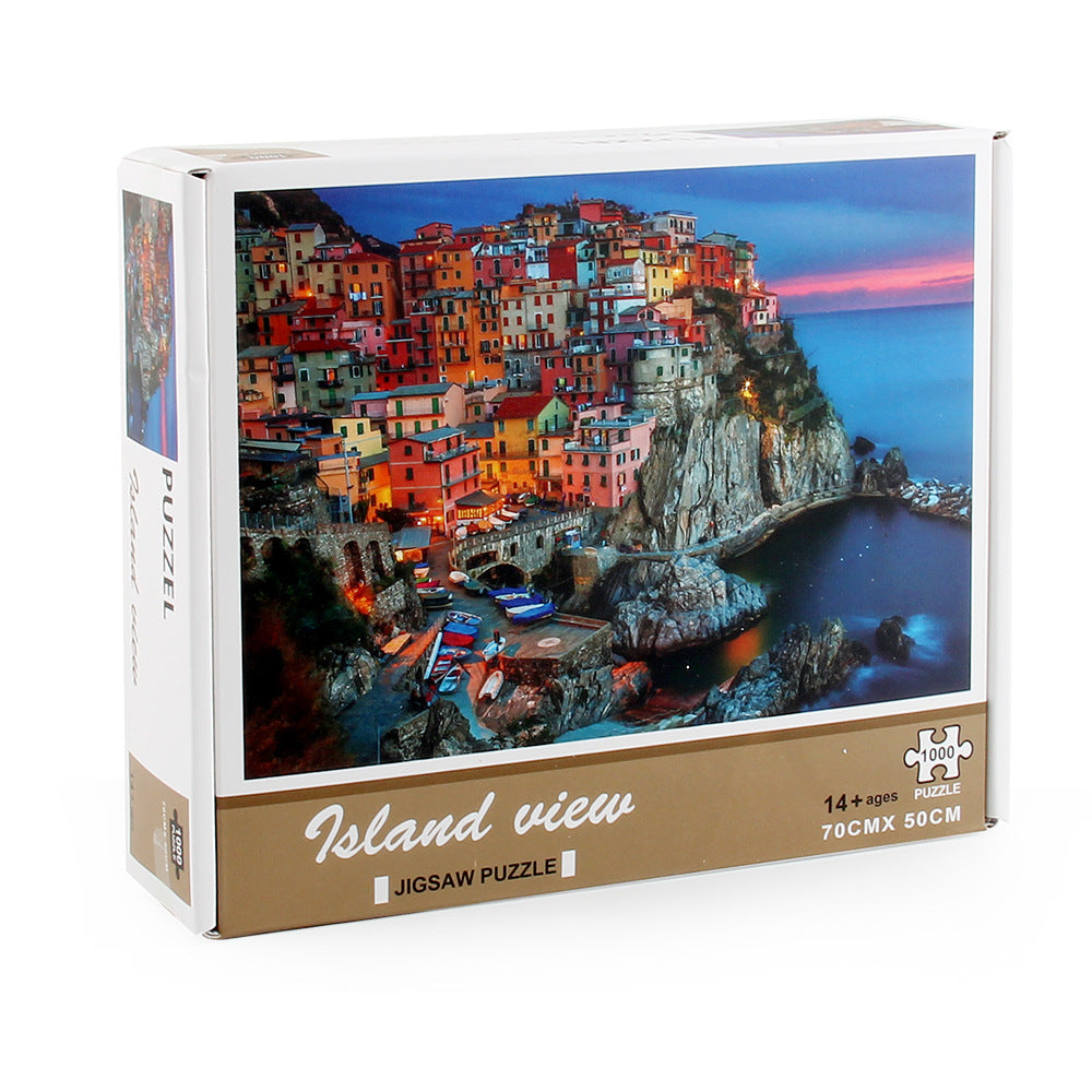 Paper Puzzle Island Villa Can Be Set Jigsaw Puzzle