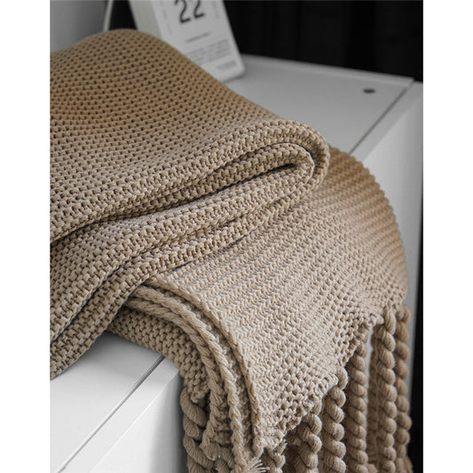Nordic Simple Blanket Woolen Knitted Blanket Home Living Room