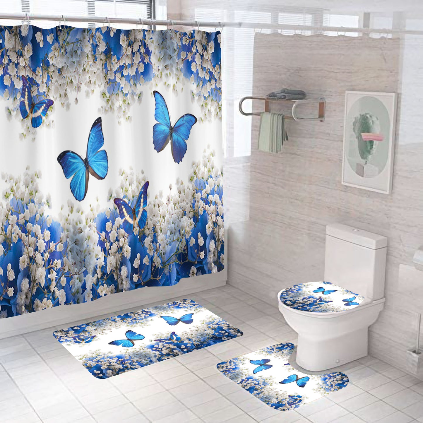 Digital Printing Waterproof Polyester Bathroom